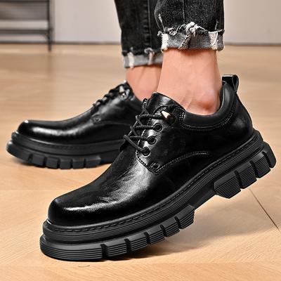 2024 Buty na platformie Buty męskie Skórzane buty biznesowe do sukienki Japonia Pasujące do wszystkiego Casual Odporne na zużycie Obuwie Chaussure Homme
