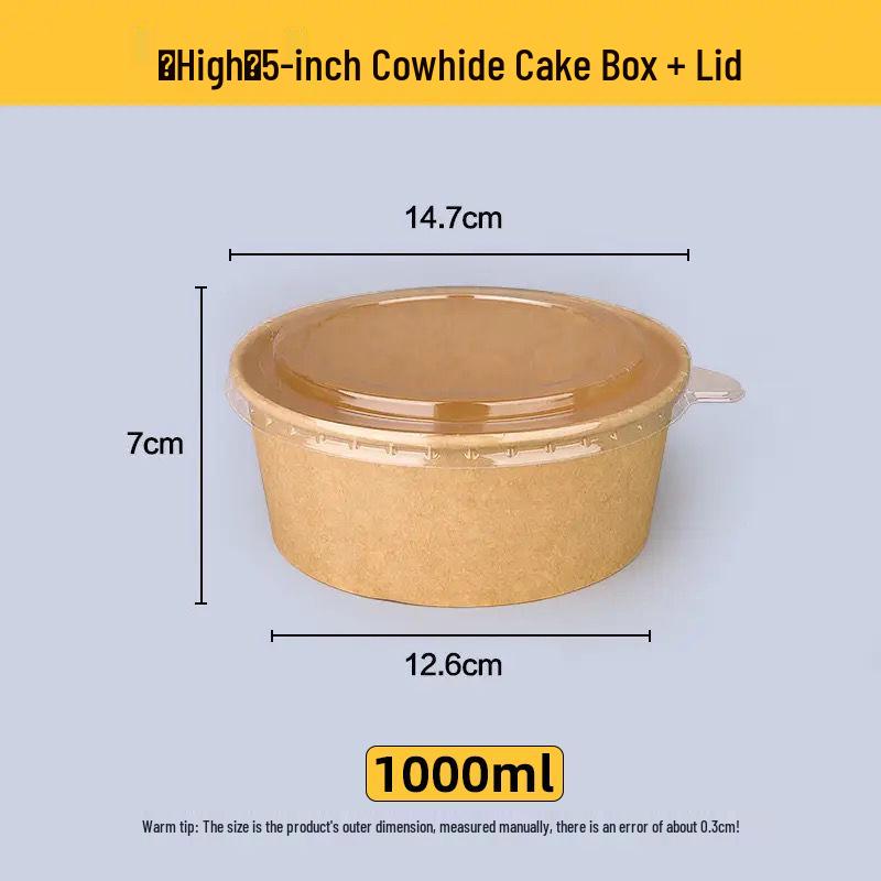 

Одноразова крафт-паперова бенто-коробка для шифонового бісквіта, форма для кексу 5-6 дюймів