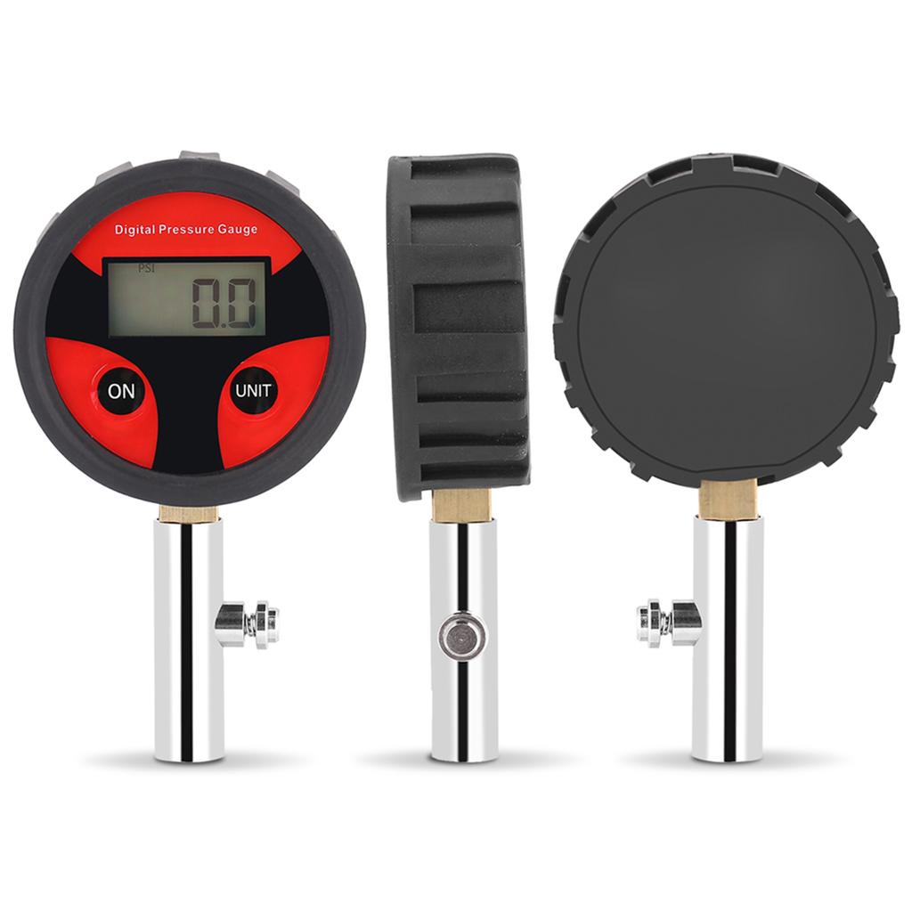 0~200PSI Digital Tire Pressure Gauge with Tyre Valve and Caps for Easy Testing and Reading