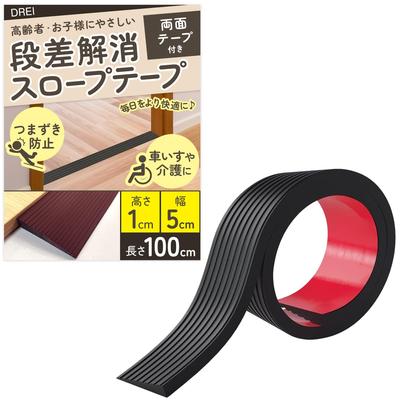 Easy Step Slope Eliminates Step Includes 100cm Wheelchair Indoor Threshold for Durable 800kg Load PVC 5cm Wide X 1cm High X 100cm Installation Plate,