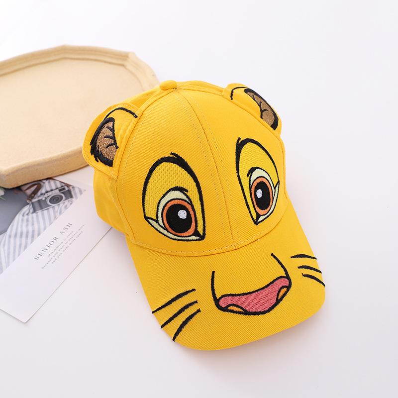Disney Cute Hats Lion King Visors Cartoon Simba Baseball Caps Lovely Mesh Summer Sun Hats for Boys Kawaii Embroidery Cap
