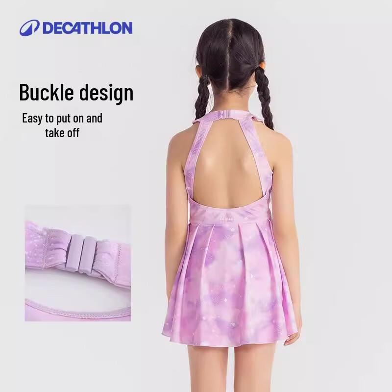 Decathlon Girls  One-Piece Swim Dress 160