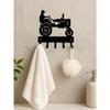 6" Rustic Wood Key Holder w/ 5 Hooks, Farmhouse Entryway Organizer & Gift