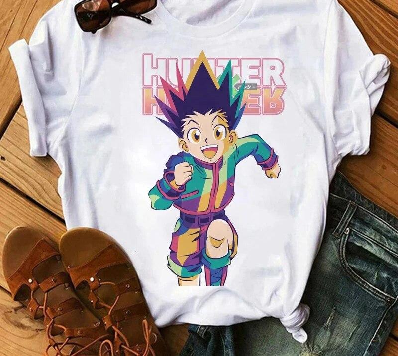 Japanese Anime Hunter x Hunter Graphic Print T Shirt Fashion Casual Vintage Short Sleeve Plus Size T Shirt Women
