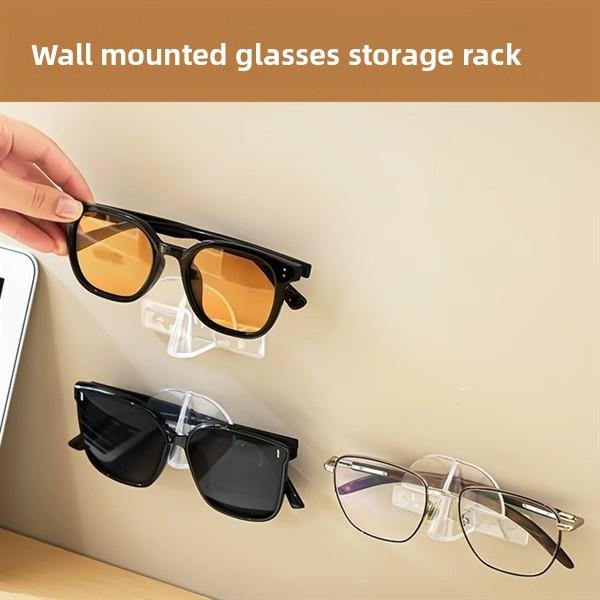 Glasses rack, household wall hanging without punching, creative wall bedside display rack, bathroom sunglasses storage bracket