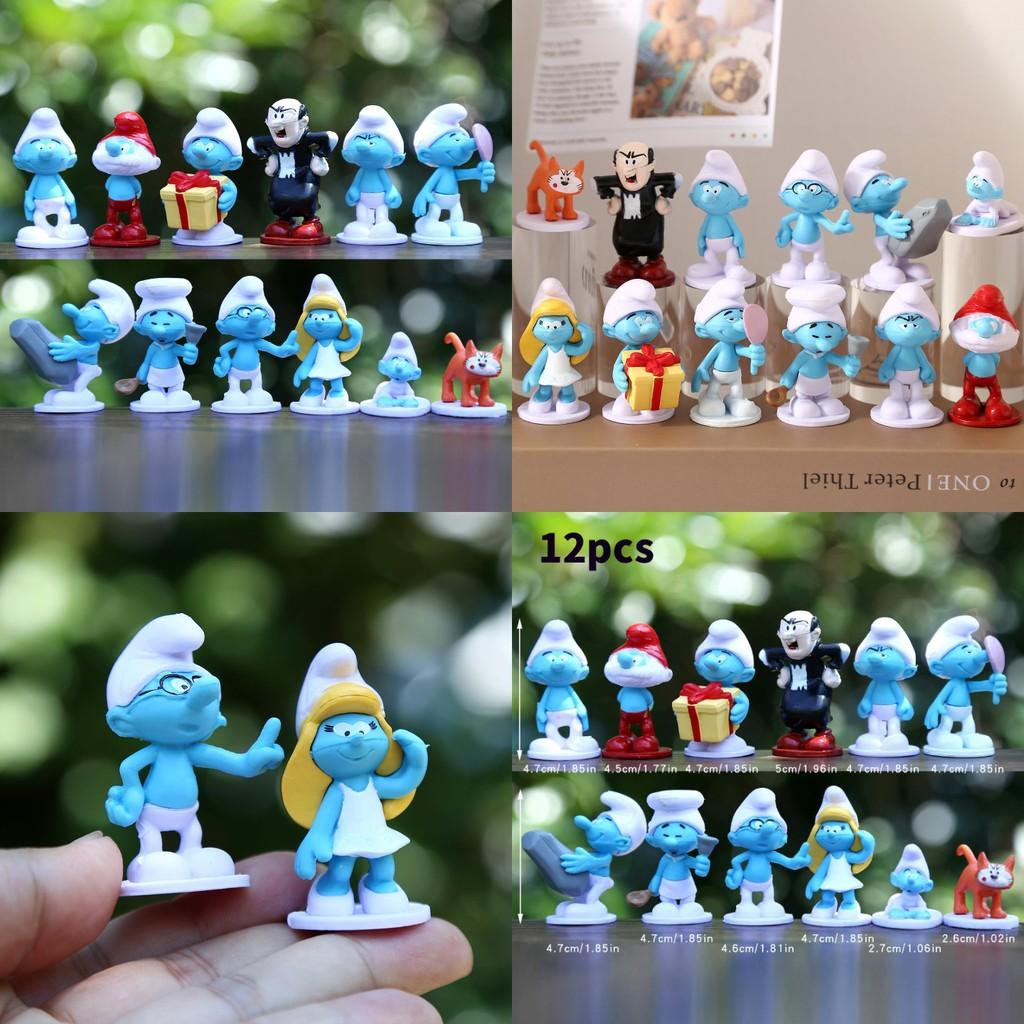 Puffi Personaggio Giocattolo Figurine in PVC Edizione da Collezione Decorazione per la Casa Per Bambini