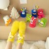 2Pairs Big Eyes Funny Tube Socks Cartoon Coral Fleece Socks Kawaii Floor Stockings Women  Winter