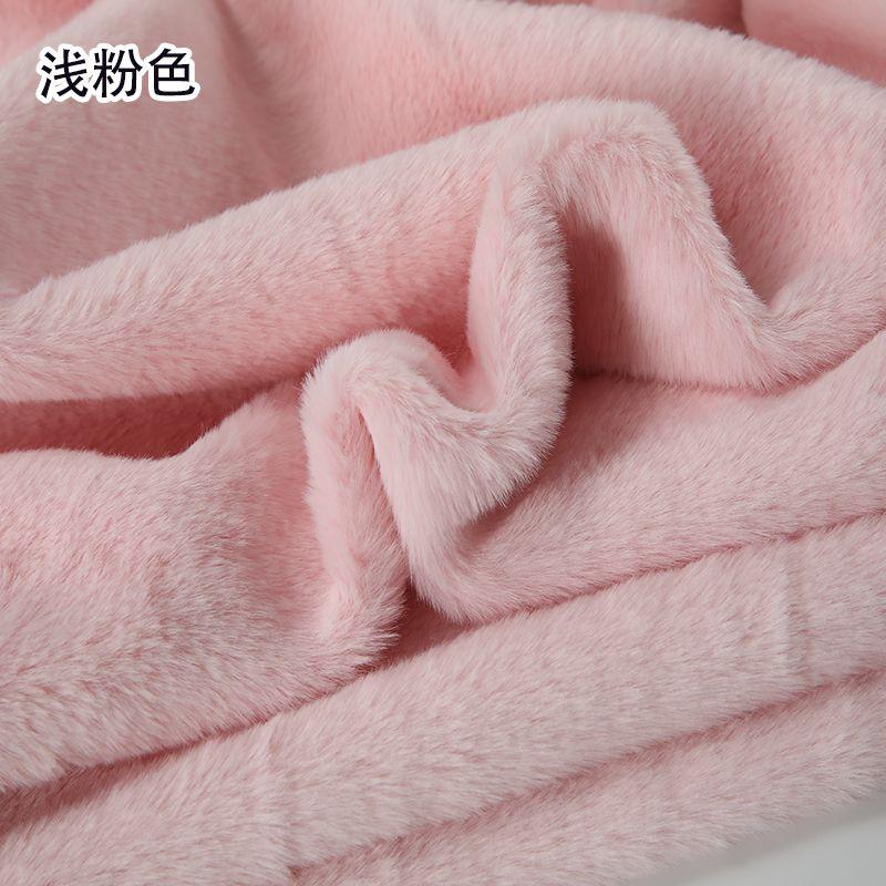 Plain Long Hair Plush Fabric By Meters for Clothes Blankets Coats Sewing High Quality Imitation Rex Rabbit Fur Cloth Soft Silky
