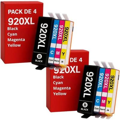 Pack of 8 Compatible HP 920 XL Cartridges OfficeJet 6000, 6500/E709/E710/Wireless, 6500A,/Plus, 7000/Wide , 7500A/Wide , E710A/N