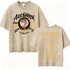 Alex Warren Moon Kunstwerk Musiktour 2026 Vintage Washed T-Shirt Herren Damen Mode Punk Hip Hop T-Shirts Sommer Oberteile Lockeres T-Shirt