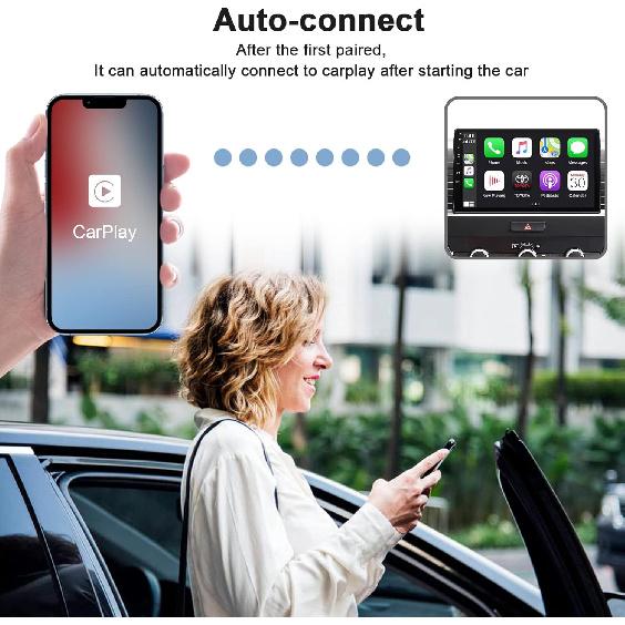 Wireless Carplay Adapter for Apple, Wireless Carplay Dongle for Wireless Control 5GHz Automatic Connection, Car Play Dongle Plug & Play for OEM Car