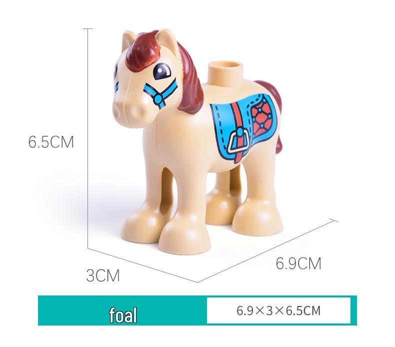 Large Animal Building Blocks: Dinosaur, Tiger, Elephant, Crocodile, Giraffe DIY Educational Toys for Kids