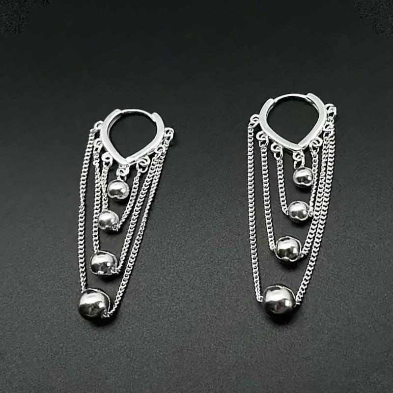 Любовь серьга-гвоздик персонализированная цепочка длинные серьги новый модный нишевый дизайн серьги в холодном стиле женские