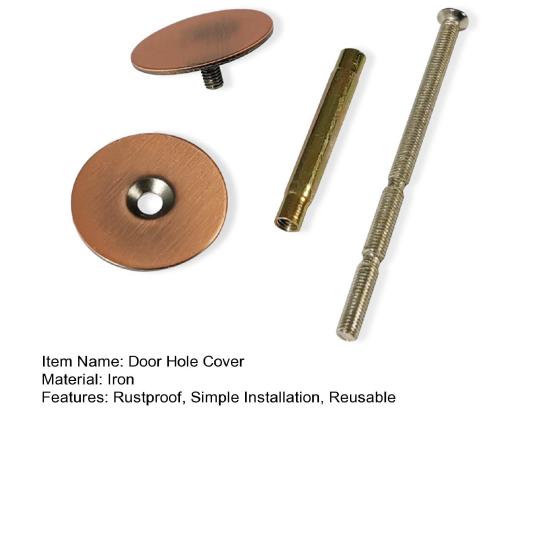 Door Hole Cover Plate Rustproof Corrosion Resistant Easy Installation Round Door Hole Filler Plate Home Security