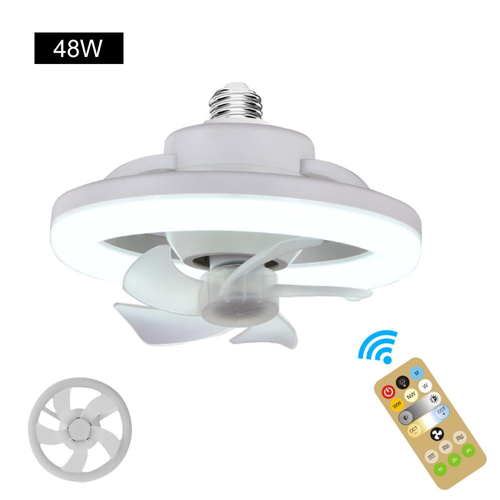 48W/60W Ceiling Fan With LED Lights E27 Remote Ceiling Lighting Bedroom Living Room Switch Control Home Lamps AC86-25V