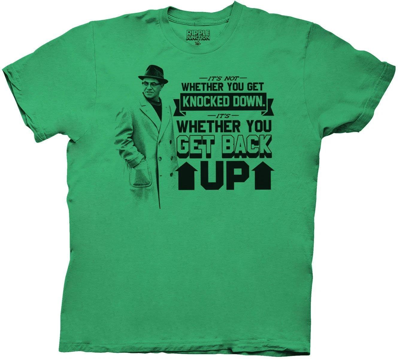 Green Bay Packers Vince Lombardi Get Back Up Men s Green T-Shirt, Medium S