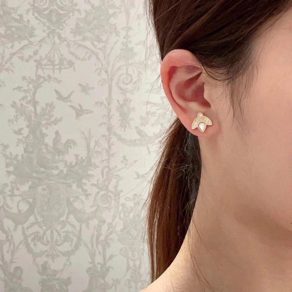 New Hot Brand Vintage Bees Earrings for Women Gift Luxury Jewelry Fashion Designer Eardrop Pure 925 Sliver Party Stud Earrings