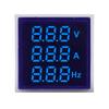 Square LED Digital Voltmeter Ammeter Hertz Meter AC24-500V Voltage Current Frequency Combo Meter Signal Light Indicator Tester