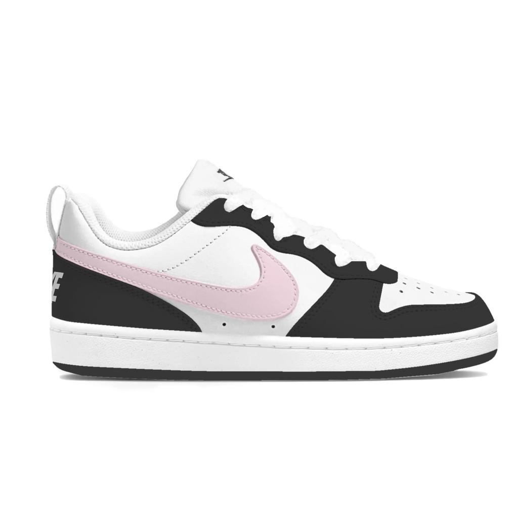 Nike Court Borough Schwarz Rosa Meow Niedrige Skateboard-Schuhe Damen Rosa Schwarz Dv5456-111(Team1121-)