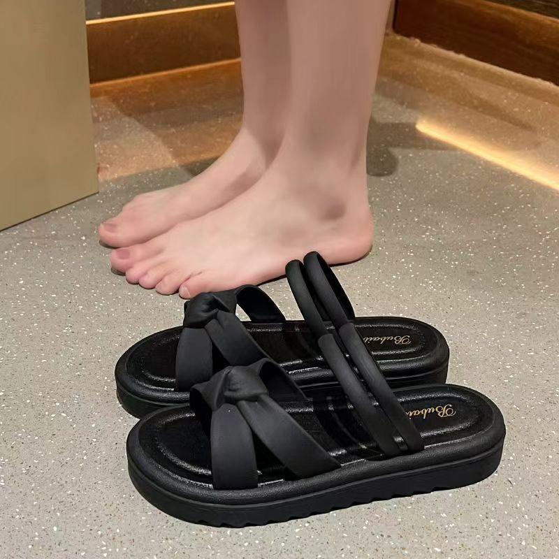 Two Way Wear Thick Sole Beach Sandals Slip On Open Toe Summer Casual Outdoor Lightweight Comfortable Footwear for Women and Men