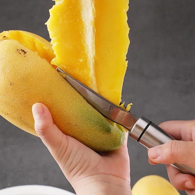 304 Stainless Steel Mango Splitter And Seed Remover Multi Function Fruit Corer Tool For Pineapple And Tropical Fruit Preparation