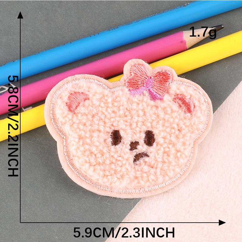 Original embroidery sticker embroidery label cartoon animal bear towel embroidery hand account DIY patch sticker accessory cloth sticker