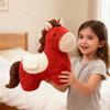 Year Of The Horse Mascot Plush Cushion New Year Zodiac Pony Figurine Stuffed Toy Living Room Decoration Sofa Throw Pillow Gift