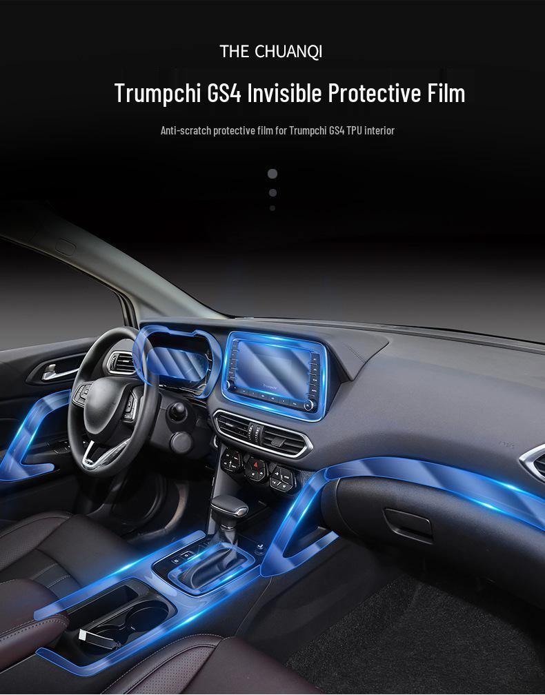 17-19 GAC Trumpchi GS4 Gear Shift and Navigation Console Protective TPU Film
