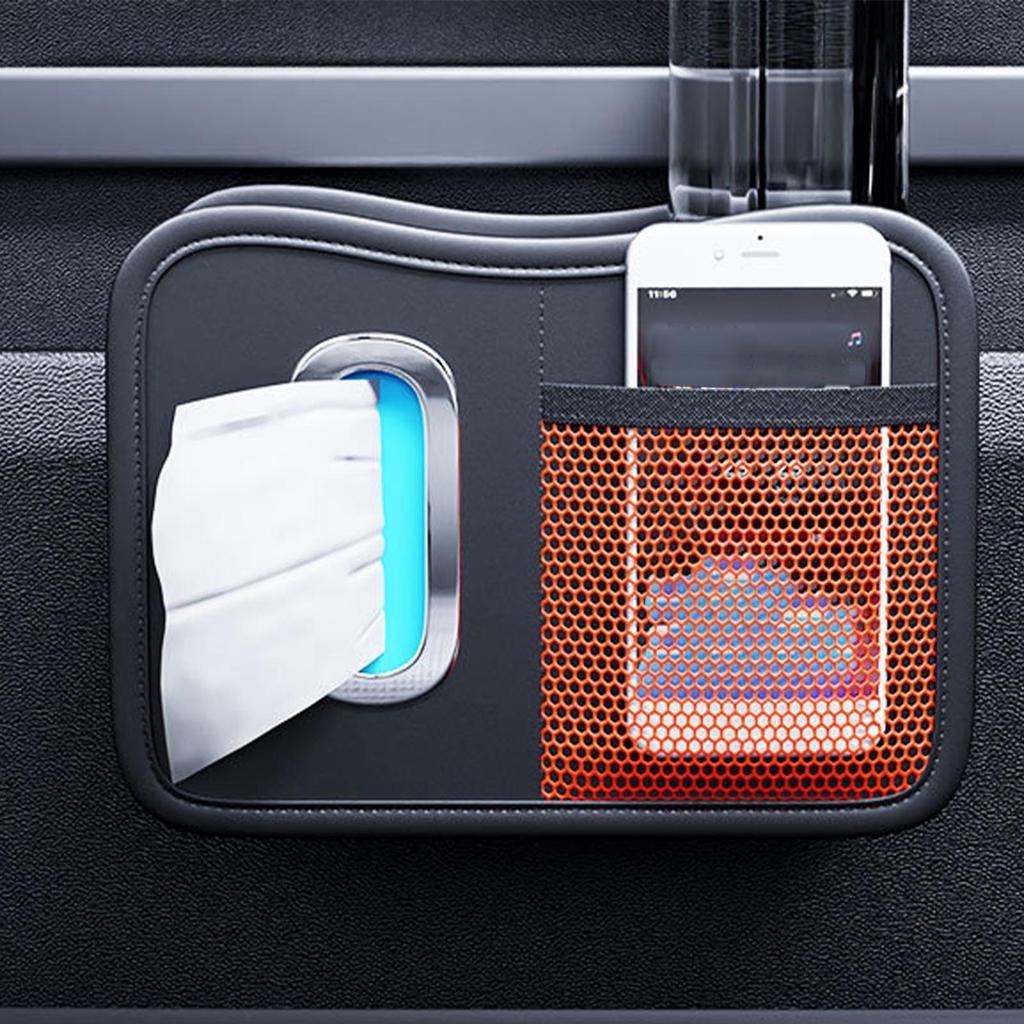 Car Door Organizer Side Door Pocket Storage Boxes Space Saving Leather Automotive Interior Organization Box for Sedan Truck RV