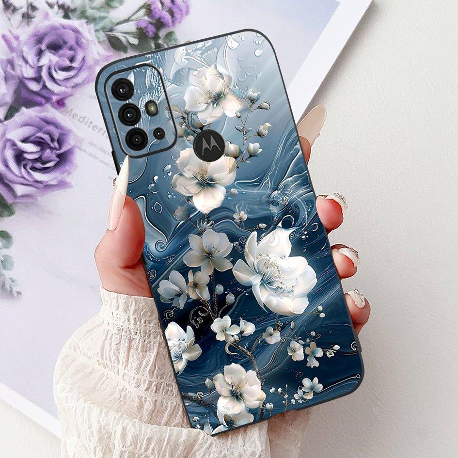 Case For Motorola Moto G30 G20 G10 Phone Cover New Fashion Flower Soft Silicone Matte Bumper on Moto G20 XT2128-1 G 10 G 30 Capa