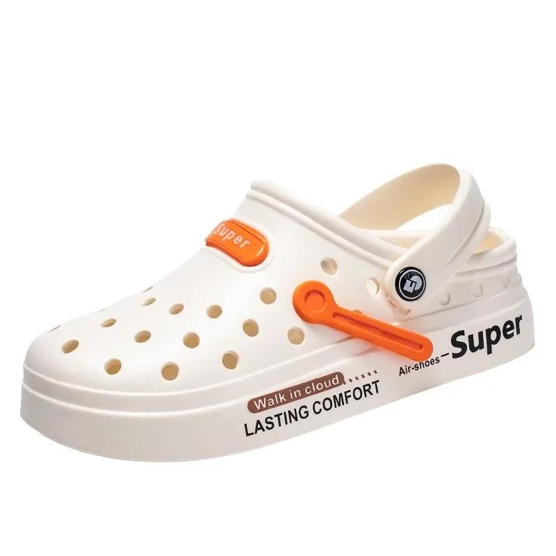 Fashion Men's and Women Fashion Slippers Color Matching Summer Couples Outdoor Casual Non-Slip Soft Sandals Vacation Beach Casual Shoes