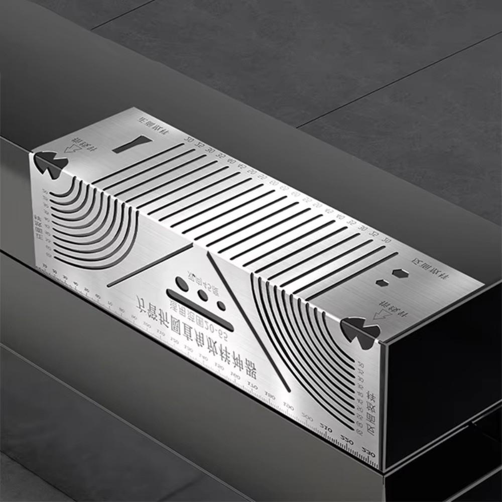 Multifunctional Arc Marking Ruler Circular Line Drawing Metalworking Cutting Guide