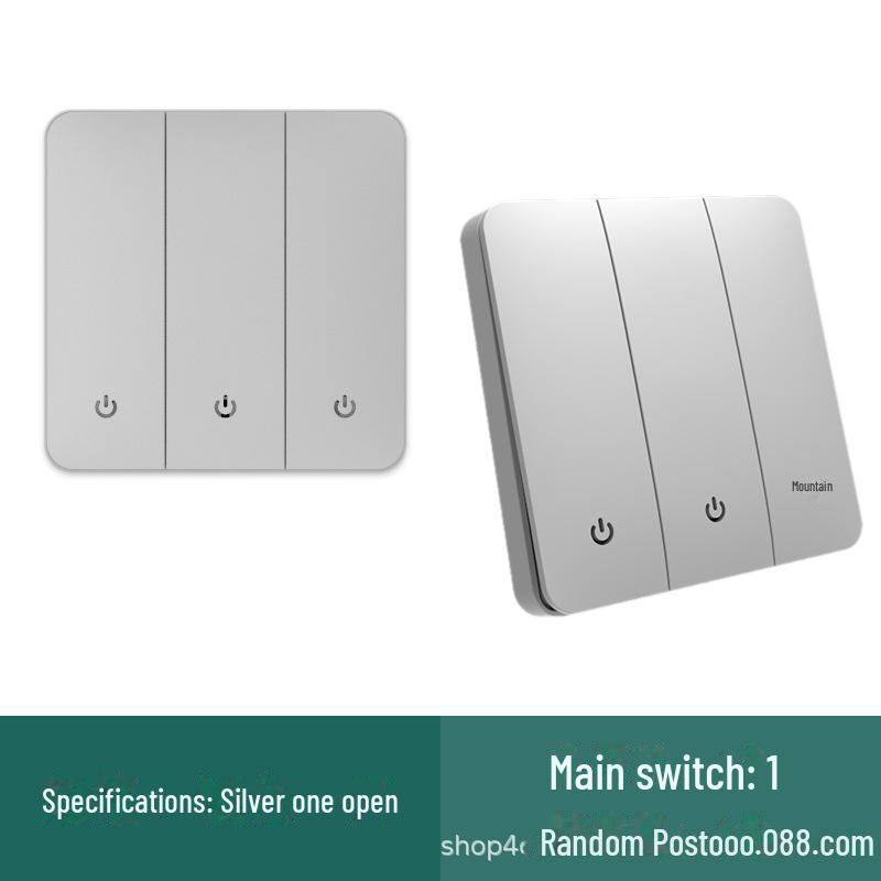 "Panou Comutator Basculant Wireless RF cu Control Dual cu Instalare Fără Lipire"