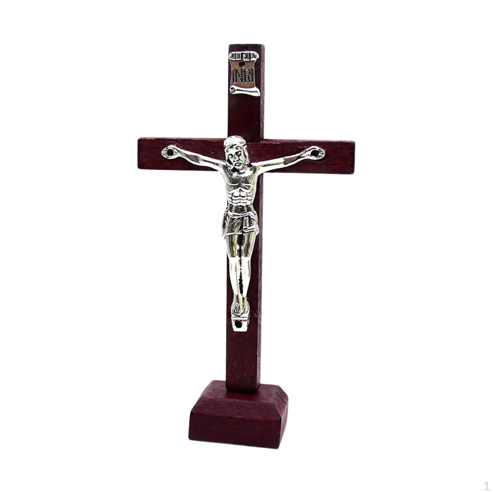 

Crucifix Jesus Sculpture for Desktop or Hanging Decoration бордовий
