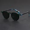 Classic Vintage Round Frame Sunglasses For Men Punk Style Sun Glasses Fashion Sunshade Retro Eyewear Uv400 Goggles