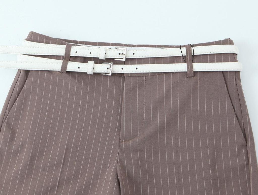 2025 Spring Women's Slim V-Neck Sleeveless Jumpsuit with Double Waistband