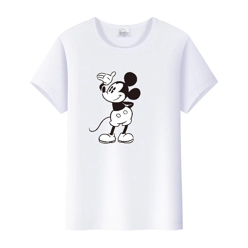 Vintage Cartoon Tshirt Mickey Mouse Tops Graphic Clothes Summer Blouses Short Sleeve T-shirt White Tees Unisex