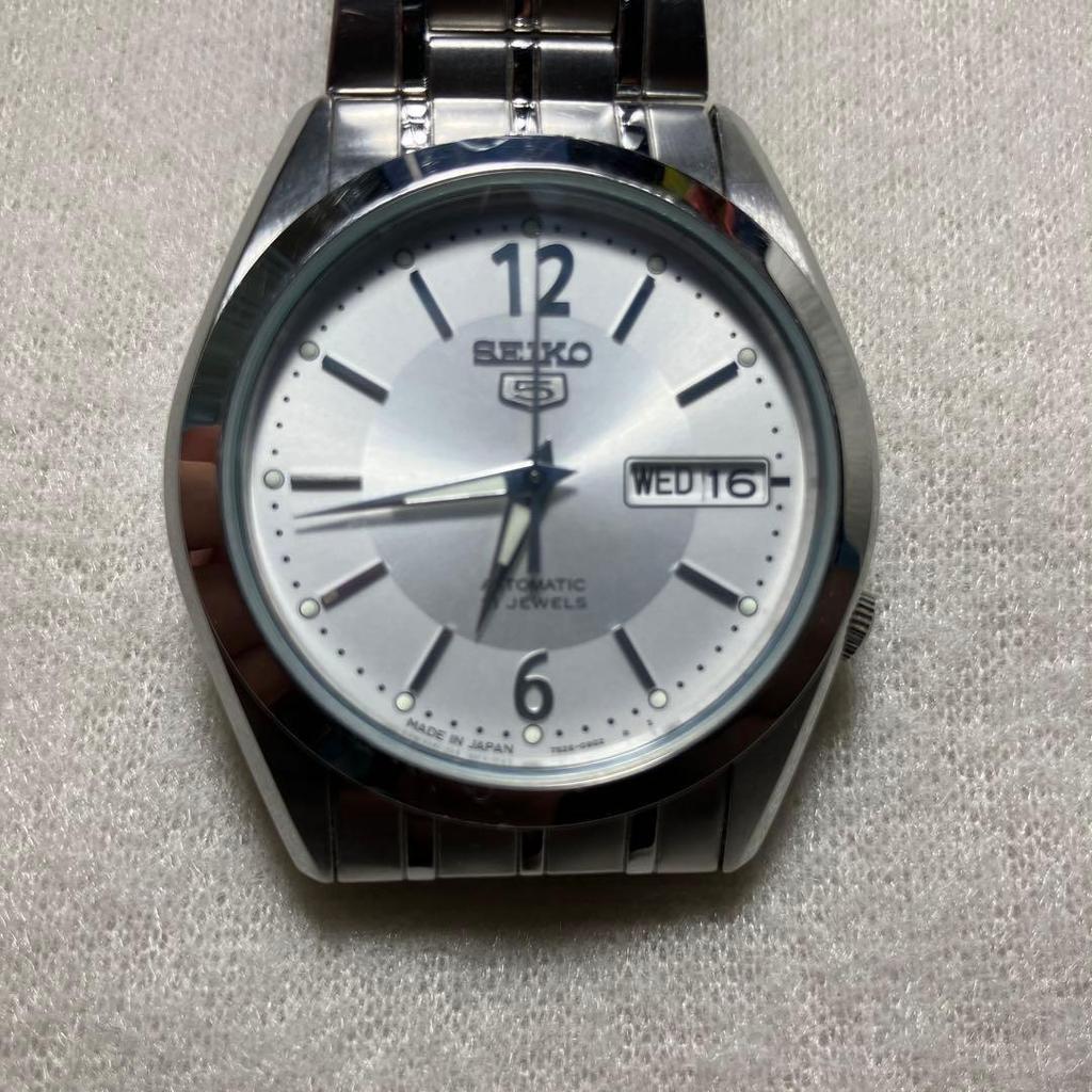 Used [Working Item] SEIKO5 7S26-03B0 Back Skeleton English/Arabic Characters