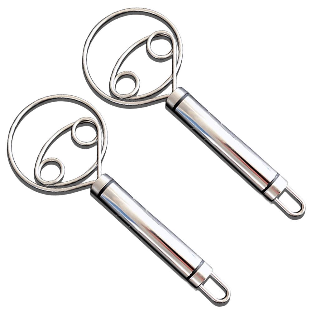 Stainless Steel Egg Stirring Whisk Double Eyeliner Circles Manual Dough Beater Flour Mixer Kitchen Tool Cream Butter Dough