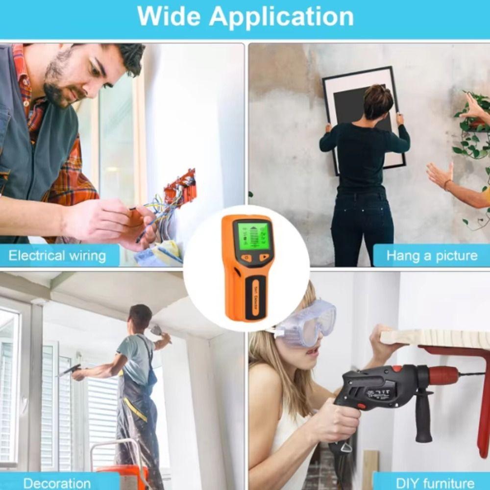 AC Voltage Studs Finder LCD Display Metal Measurement Cable Scanner Measuring Instrument 5 In 1 Electronic Metal Locator