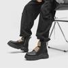 Casual thick soled men's boots Fashionable street style Daily office outdoor  party Walking Youth Adult Classic Black Shoes