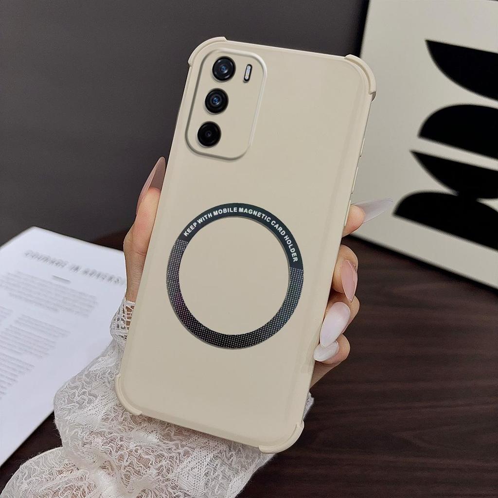 Case for realme C71 Skin-Feel Matte Magnetic Casing 4-Corner Airbag Shockproof Bumper Cover