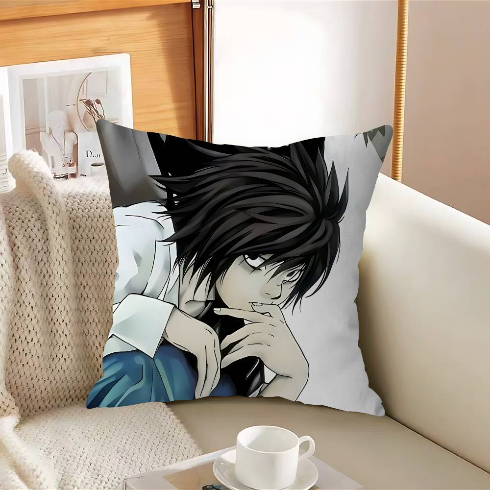 D-Döden Anime N-Anteckning Kuddfodral Avtagbart Tvättbart Kuddfodral – Mjukt Linne för Alla Årstider