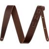 Essentials Leather Guitar Strap Brown Adjustable Length Durable Design