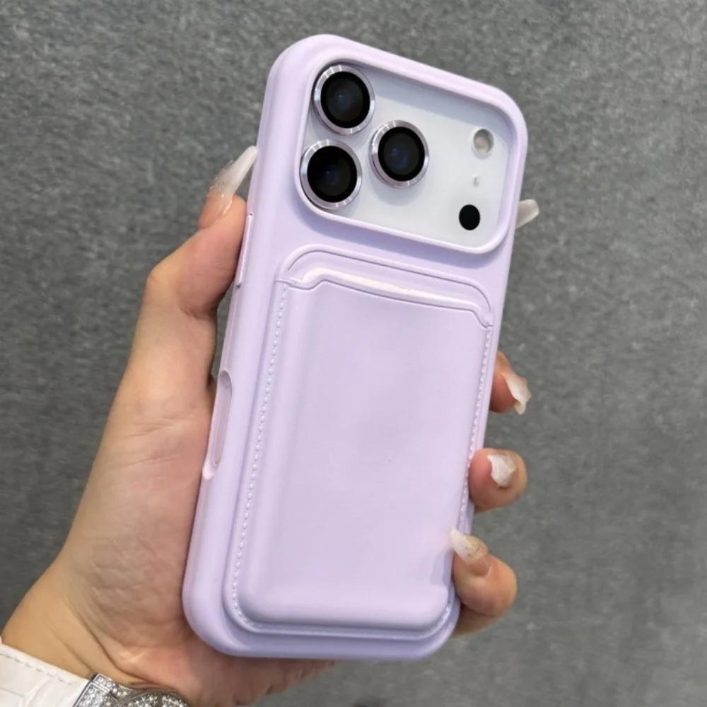 Magnetische flüssige Silikon-Handyhülle für iPhone 16 17 1 14 13 12 11 Pro Max mit Kartenfach Geldbörse Stoßfeste Hülle