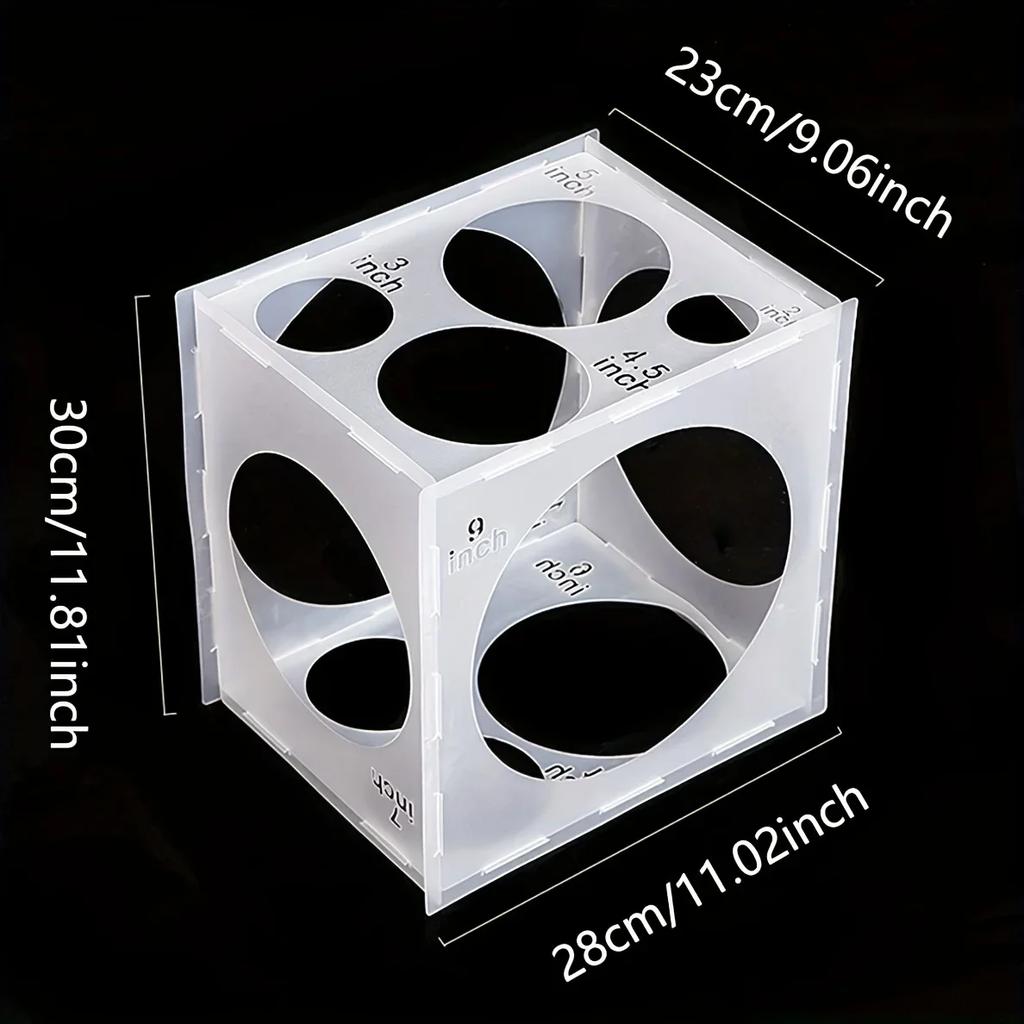 Folding Balloon Size Measurement Box Template Cube Balloon Size Measurement Tool Wedding Party Balloon Arch Column Decoration
