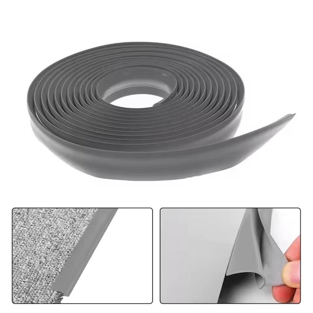 1pc 78.74in 3.5cmX1cm Carpet Edge Trim Strip Self Adhesive Flexible Floor Transition Strip Cuttable Waterproof Cover Household