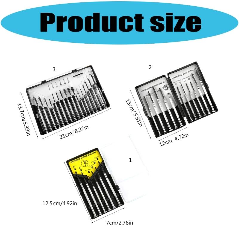 Steel Precise Screwdriver Set For Watch Repair And Electronics Maintenance Slip Resistant Design With Storage Case