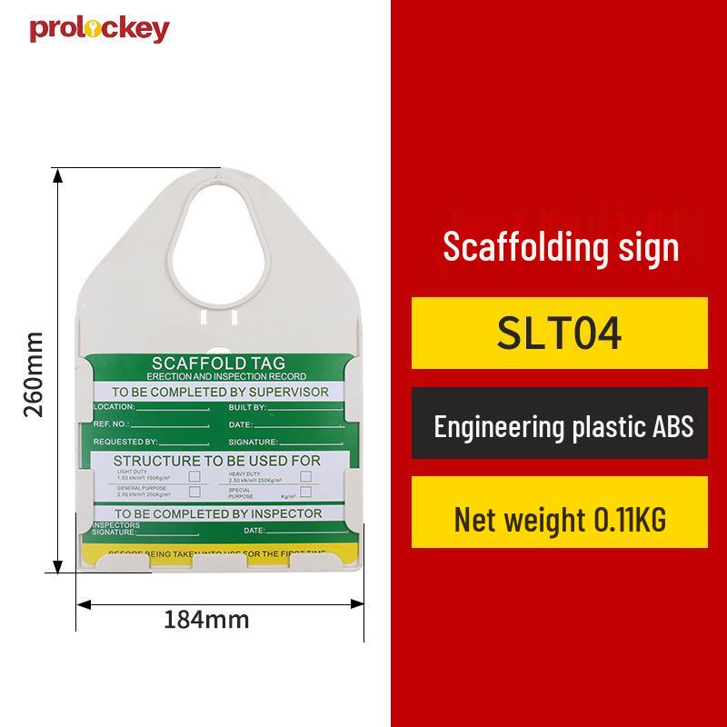 Prolockey Industrial Safety Lockout Warning Tag for Construction PVC Scaffolding 