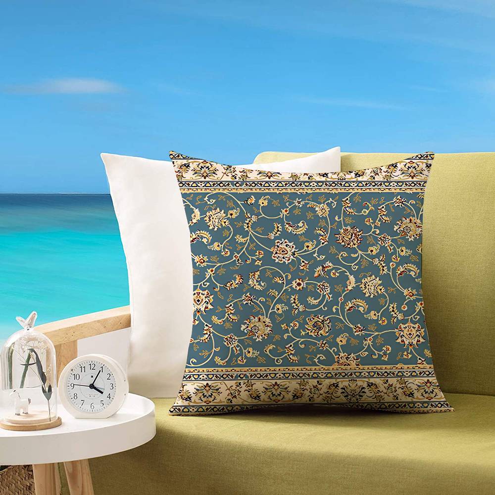 Persian Carpet Customizable Square Pillowcases Stylish And Soft Perfect For Beds Cars And Sofas